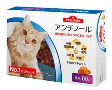 【在庫限り】 アンチノール 猫用 60粒 健康 関節 腎臓 心血管 認知症 サプリメントのサムネイル