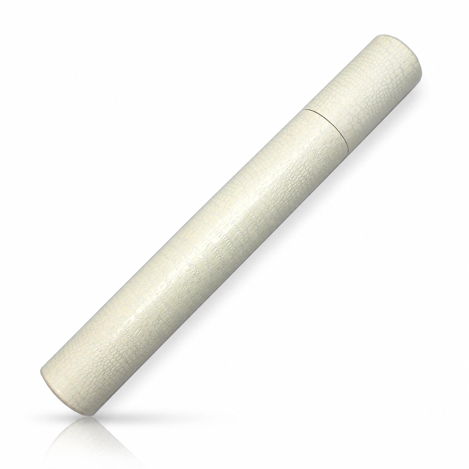 Rakuten - ホシノ紙筒工業 賞状筒 A3用 1本 丸筒 白ワニ柄 36cm×直径5cm オリジナルシール付き 卒園式 卒業式 感謝状 認定証 表彰状 学位記