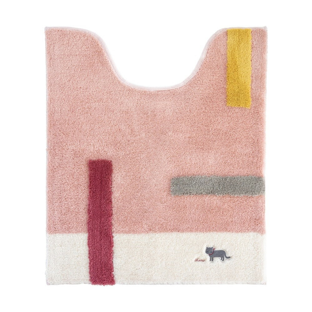 オカ ミニョン ロングトイレマット 約75×63cm（ピンク） オカ3033013 [オカ3033013]