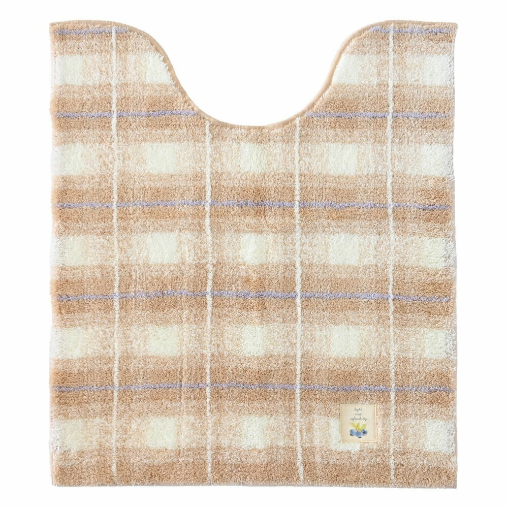 オカ フライス ロングトイレマット 約75×63cm（ベージュ） オカ3032519 [オカ3032519]