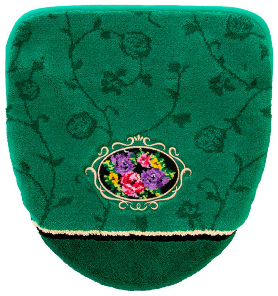 オカ シェニールロゼ トイレフタカバー ドレニモタイプ（グリーン） オカ3032831 [オカ3032831]