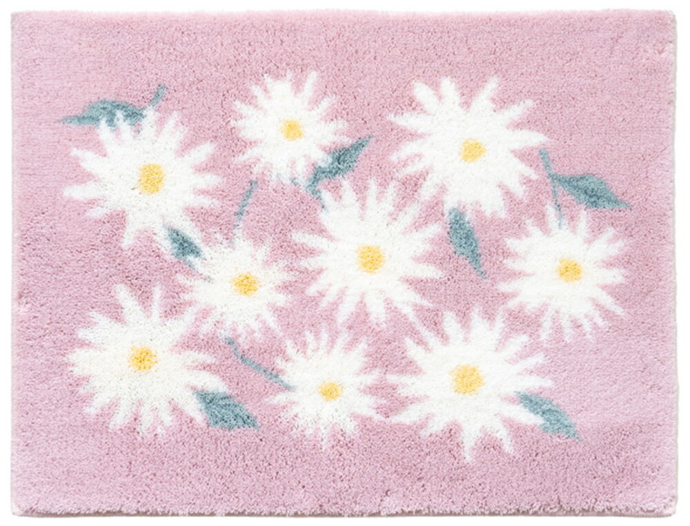 オカ 乾度良好 ピュアデイジー バスマット 約45×60cm（ピンク） オカ3032041 [オカ3032041]