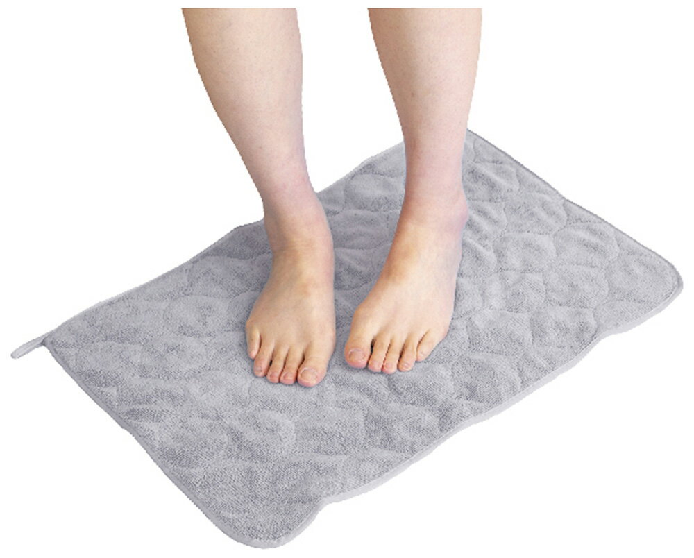 オカ 足ふきマット 約40×60cm（グレー） オカ3032816 [オカ3032816]