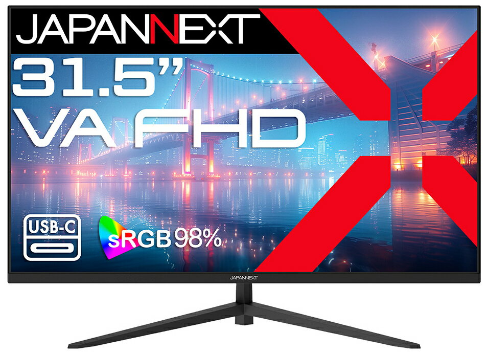 JAPANNEXT�å���ѥ�ͥ����� �վ��ǥ����ץ쥤(31.5��/VA/FullHD 1920��1080/75Hz/8ms/HDMI1.4/DP1.2/USB Type-C/VESA)(�֥�å�) JN-V315F2-C6