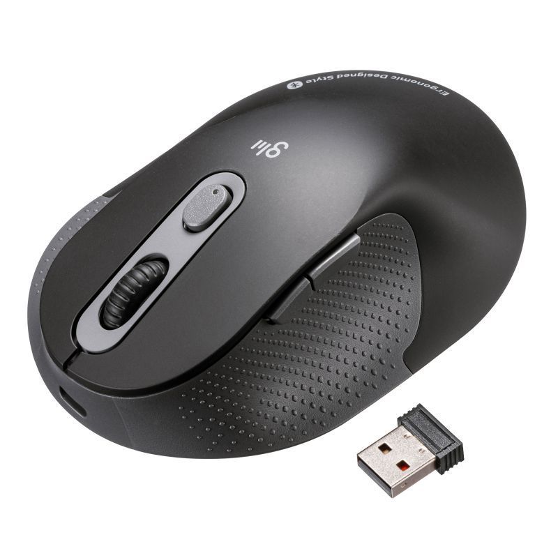 Trackball - サンワサプライ 静音ワイヤレスエルゴノミクスコンボマウス 2.4GHzワイヤレス（ブラック） MA-EWBBS528MBK