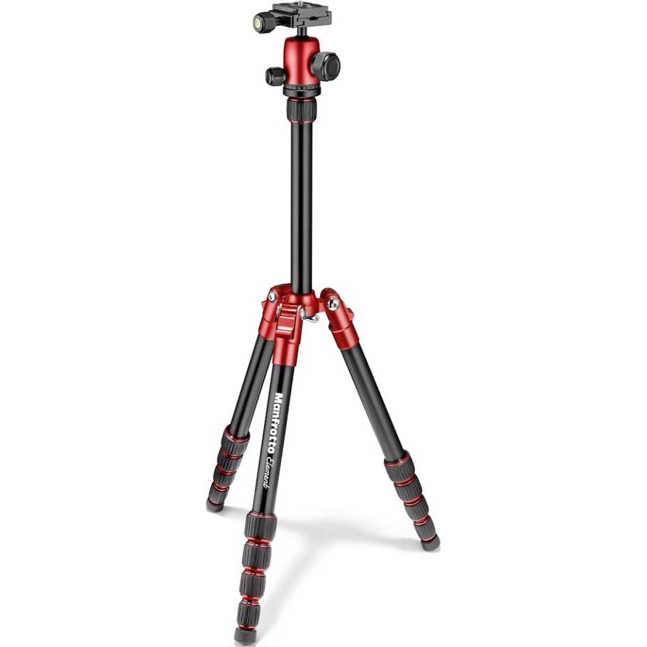 MKELES5RD-BH マンフロット Elementトラベル三脚 スモール レッド Manfrotto