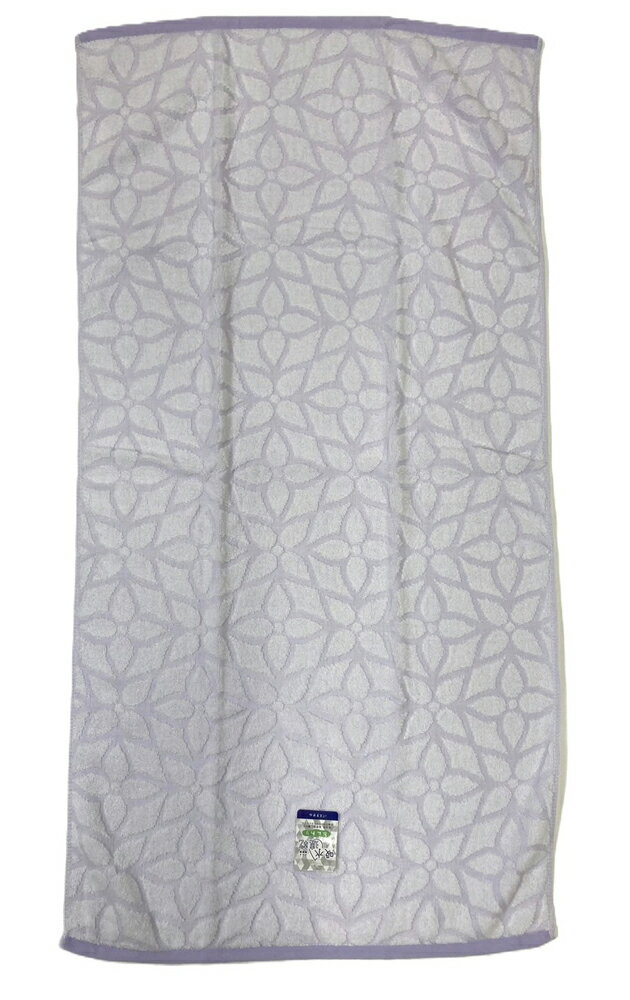 林(Hayashi) バスタオル フローフラワー 吸水速乾（約60×20cm・パープル） BJ443305 [BJ443305]