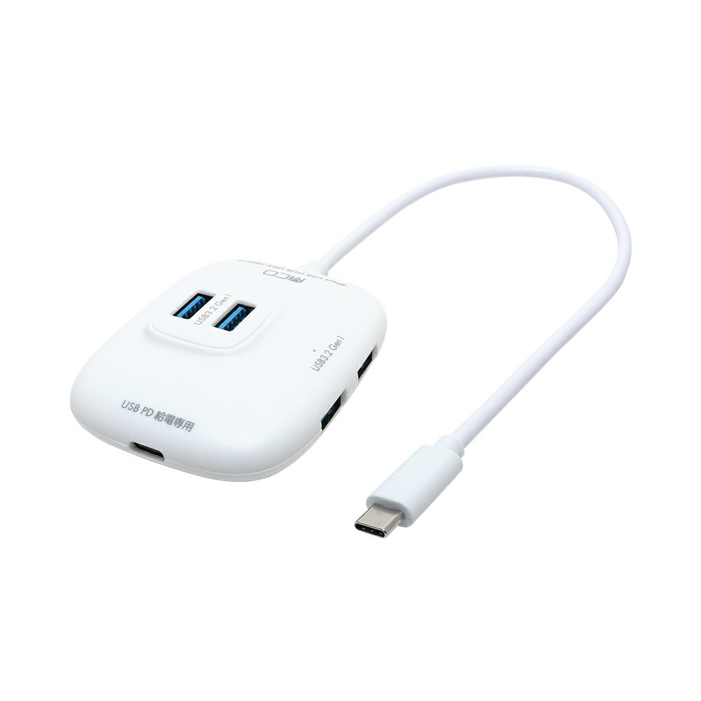 MCO Type-C USB3.2Gen1 4ݡȥϥ USB PDбʥۥ磻ȡ UDS-HH01P/WH