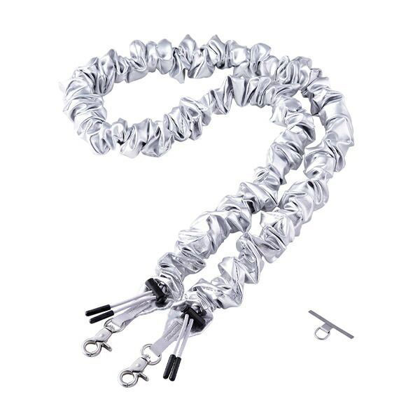 エレコム ショルダーストラップシュシュ/カジュアル 軽量 長さ調整可 ストラップホルダーシート付 iPhone/Android対応 落下防止（シルバー） P-STSDH1SCOSV