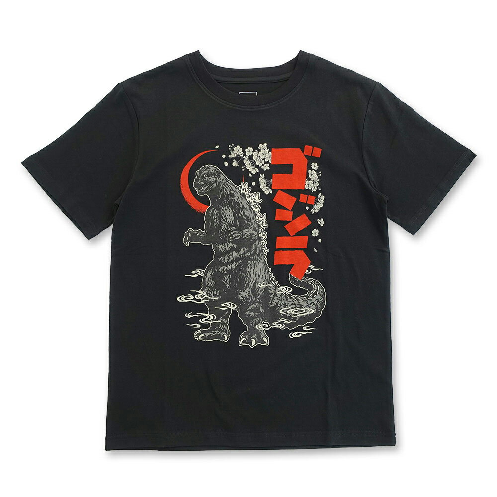 ファインプラス ゴジラ ポスタープリント Tシャツ（D柄・サイズ：M） 22863243-D-M