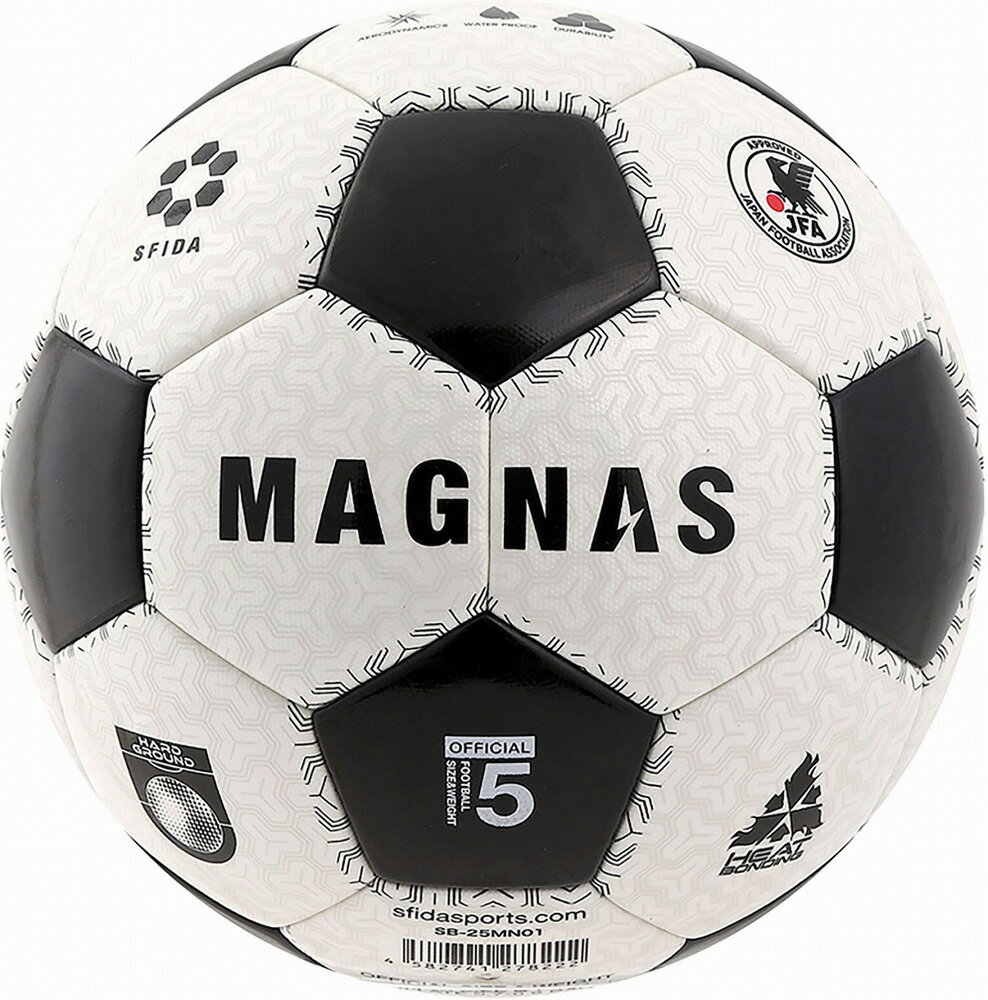 sfida（スフィーダ） サッカーボール 5号球（WHT/BLK） IMO-SB25MN01-WTBK-5 MAGNAS 土用