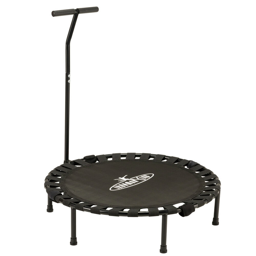 鉄人倶楽部(IRONMANCULB) ハンドル付フォールディングトランポリン 91cm IMC-155BK [IMC155BK]