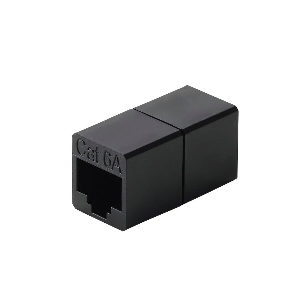 エレコム LANケーブル 延長コネクタ RJ45 中継コネクター(Cat6A)（ブラック） LD-RJ45U6ABK