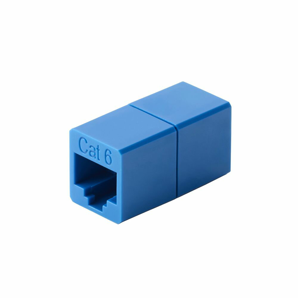 エレコム LANケーブル 延長コネクタ RJ45 中継コネクター(Cat6)（ブルー） LD-RJ45U6BU