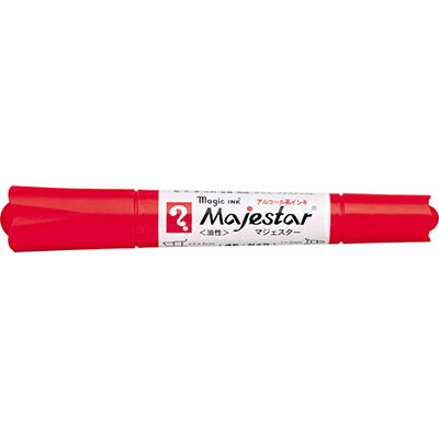 寺西化学工業 マジックインキ マジェスター 細 太書き両用 1本入り（赤） Majestar MMJ50-T2
