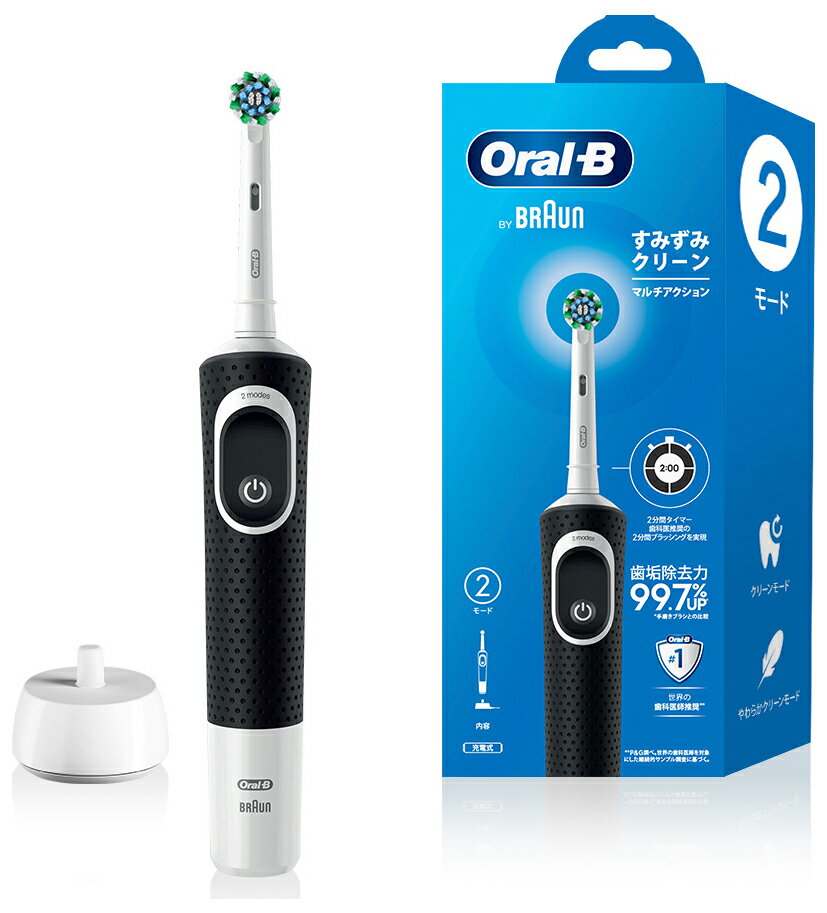 ブラウン 電動歯ブラシ　（ブラック） D1004132BKN BRAUN　Oral-B（オーラルB）すみずみクリーン [D100..