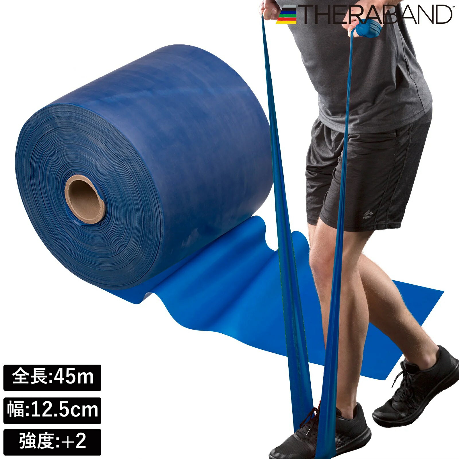 D＆M セラバンド　45m （ブルー）【強度レベル：+2】 DM-TB450 THERBAND [DMTB450]
