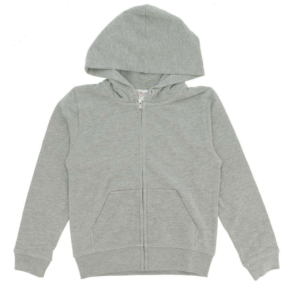 Printstar キッズ　8.4オンス ジップアップライトパーカー（杢グレー・サイズ：130cm） 00217-MLZ-003-130 プリントスター