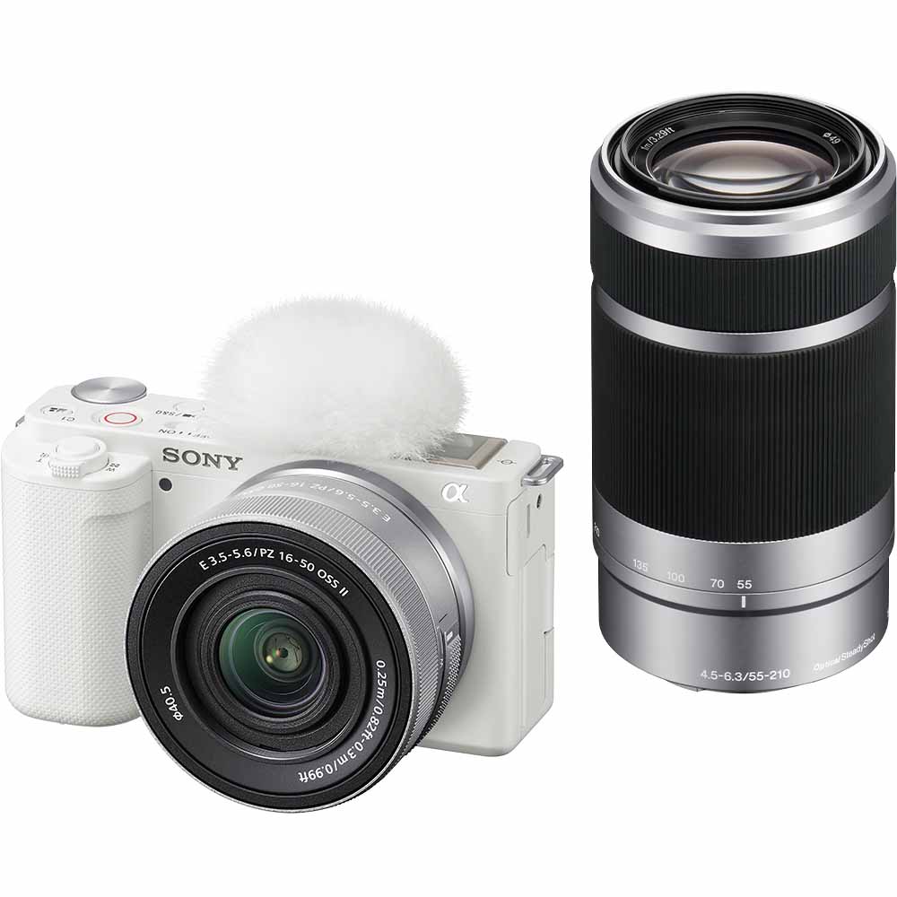 ソニー デジタルカメラ「VLOGCAM ZV-E10」ダブルズームレンズキット（ホワイト） ZV-E10X-W SONY
