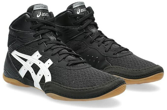 アシックス ジュニア レスリングシューズ MATFLEX 7 GS（Black/White・サイズ：21.5cm） 1084A011-001-21.5 asics