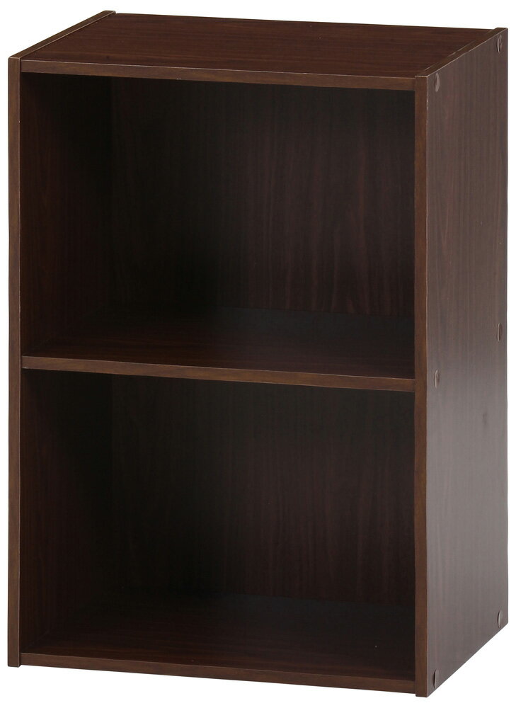 不二貿易 カラーボックス 2段（ブラウン） 43852 [43852フジボウエキ]