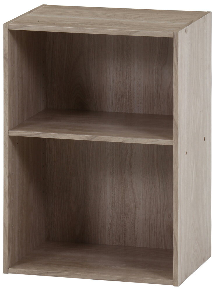 不二貿易 カラーボックス 可動棚2段（アッシュグレー） 43865 [43865フジボウエキ]