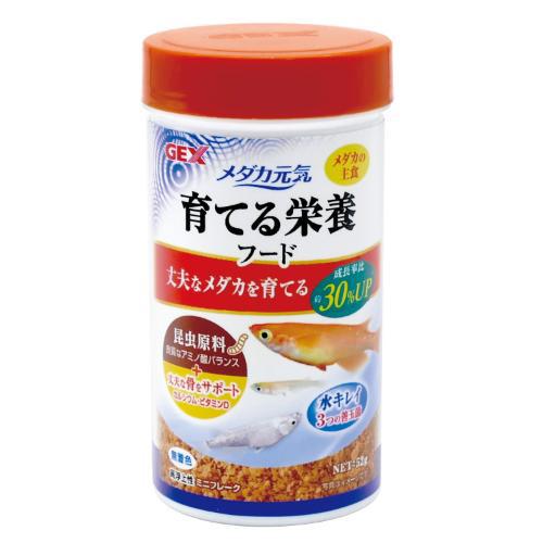 【返品種別B】□「返品種別」について詳しくはこちら□※仕様やパッケージは、リニューアルなどの理由で変更になっている場合がございます。予めご了承下さい。※お手元に届きました商品(パッケージ)の原材料や成分などの仕様を、必ず開封前にご確認の上、ご使用下さい。◆嗜好性が高く、良質なアミノ酸をバランスよく含む昆虫原料を配合したメダカ用フレークフードです。◆餌の消化吸収、フンの分解をサポートする3つの善玉菌(乳酸菌・酵母菌・納豆菌)入り。◆カルシウム、ビタミンDが丈夫な骨をサポートします。■原材料：フィッシュミール、小麦粉、シュリンプミール、胚芽、昆虫ミール、ドライイースト、大豆油、生菌剤、ミネラル類(リン、カルシウム、カリウム、鉄)、ビタミン類(A、B、D3、E)、増粘安定剤(グルテン、加工でん粉)■保証成分：たんぱく質44.0％以上、脂質6.5％以上、粗繊維4.0％以下、灰分15.0％以下、水分5.0％以下※商品の改良や表示方法の変更などにより、実際の成分と一部異なる場合があります。実際の成分は商品の表示をご覧ください。原産国：台湾（台湾省/中華民国）ジェックス広告文責：株式会社Joshin(06-6633-1111)日用雑貨＞ペット＞観賞魚＞えさ