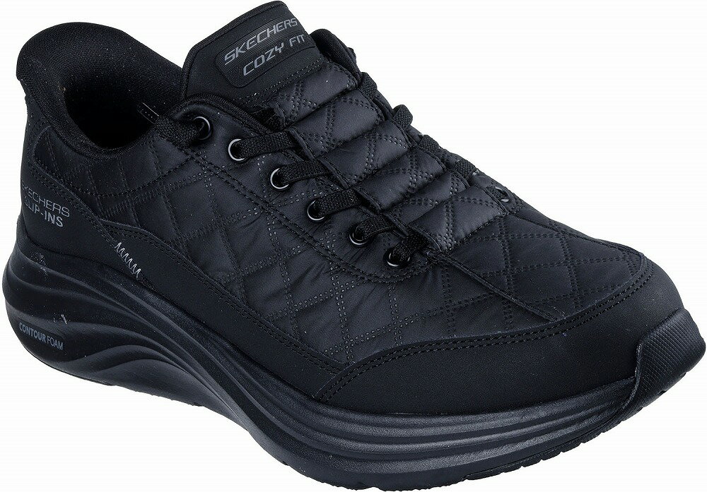 SKECHERS - スケッチャーズ メンズ スケッチャーズ スリップインズ コンツアーフォーム - コージーフィット（ブラック・サイズ：27.0cm） SKC-232619-BBK-27.0 SKECHERS