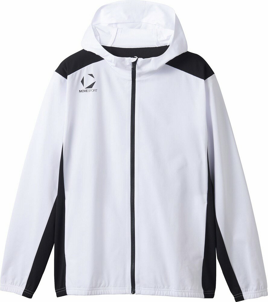 ムーブスポーツ メンズ トレーニングジャケット（ホワイト×ブラック・サイズ：O） DS-ST5SJGT1M-WHBK-O