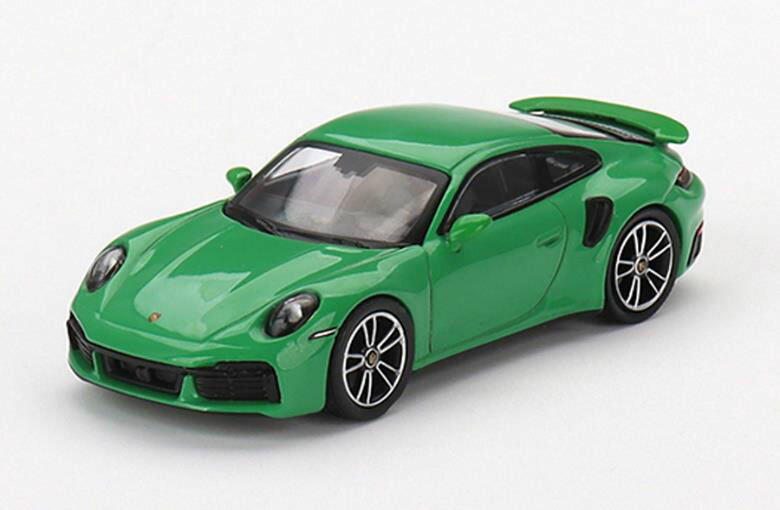 MINI－GT 1/64 ポルシェ 911 ターボ S パイソングリーン(左ハンドル)【MGT00525-L】 ミニカー