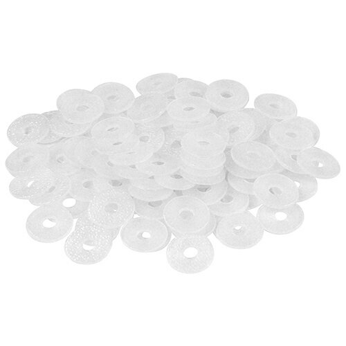 Button - SK11 ポリ・ワッシャー厚さ調整・補強用 カシメ・スナップファスナー用 1.5mm厚 100個 NO.180 藤原産業