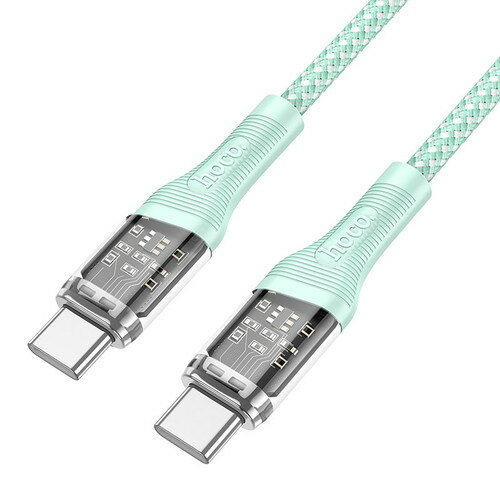 hoco. hoco U111 スケルトン 最大60W Type-C to Type-Cケーブル 1.2m(グリーン) U111-TT-GR hoco. hoco U111 スケルトン 最大60W Type-C to Type-Cケーブル 1.2m(グリーン) U111-TT-GR