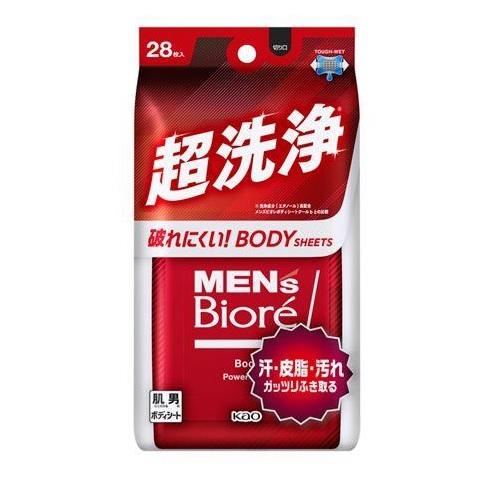 【返品種別A】□「返品種別」について詳しくはこちら□※仕様及び外観は改良のため予告なく変更される場合がありますので、最新情報はメーカーページ等にてご確認ください。◆破れにくい！　乾きにくい！　ボディシート。◆体のベタつき・ニオイの元となる頑固な皮脂まで溶かして、すっきりふきとれる。なめらかなシートで、気持ちよくふける。◆超洗浄※　※洗浄成分（エタノール）高配合　メンズビオレボディシートクールbとの比較。ほのかなシトラスの香り■使い方シートを取り出し、肌をふいてください。■成分：エタノール、水、BG、PEG-60水添ヒマシ油、PEG-8、EDTA-2Na、ラウレス-6、ラウリン酸PEG-12、トロメタミン、メントール、コハク酸、フェノキシエタノール、メチルパラベン、香料■原産国：日本■容量：28枚花王広告文責：上新電機株式会社(06-6633-1111)日用雑貨＞シーズン＞制汗剤＞シート