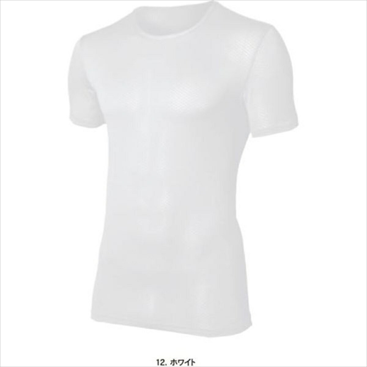 ボディタフネス デュアル3Dファーストレイヤー ショートスリーブ クルーネックシャツ(ホワイト Mサイズ..