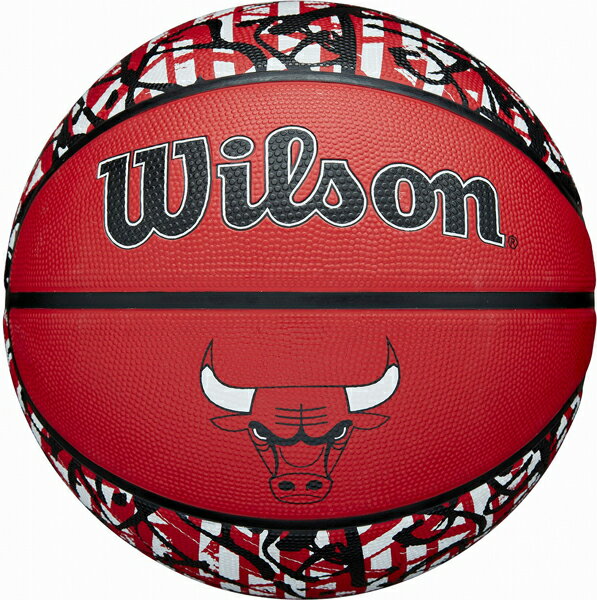 Balls - Wilson（ウィルソン） NBA TEAM GRAFFITI バスケットボール CHI BULLS(ラバー) 7号球（レッド） WIL-4024505XB7