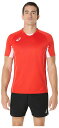 アシックス ユニセックス バレーボール ゲームプラシャツ(半袖)(ファイアリーレッド・サイズ:2XL) 2053A218-600-2XL asics