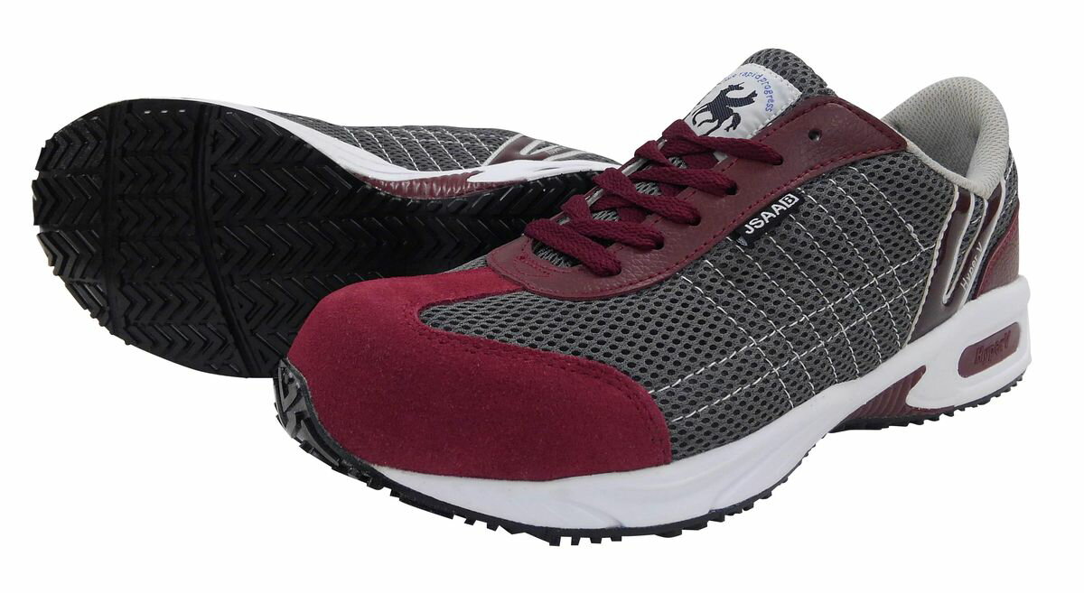 日進ゴム Hyper V #2000 プロスニーカー(ヒモ) チョコ 27.0cm JSAA B種認定 #2000-CH-27.0 作業靴