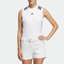 NMJ68-HS9018-S アディダス スリーストライプス ノースリーブモックネックシャツ(ホワイト・サイズ:J/S) adidas