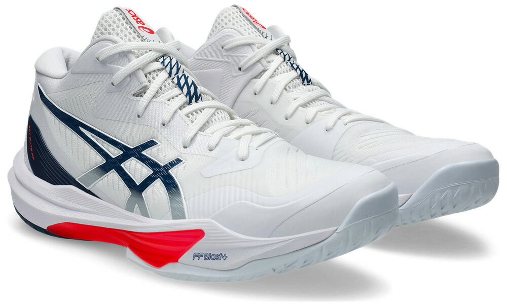 アシックス メンズ バレーボールシューズ SKY ELITE FF MT 3（WHITE/MAKO・サイズ：25.5cm） 1051A081-104-25.5 asics