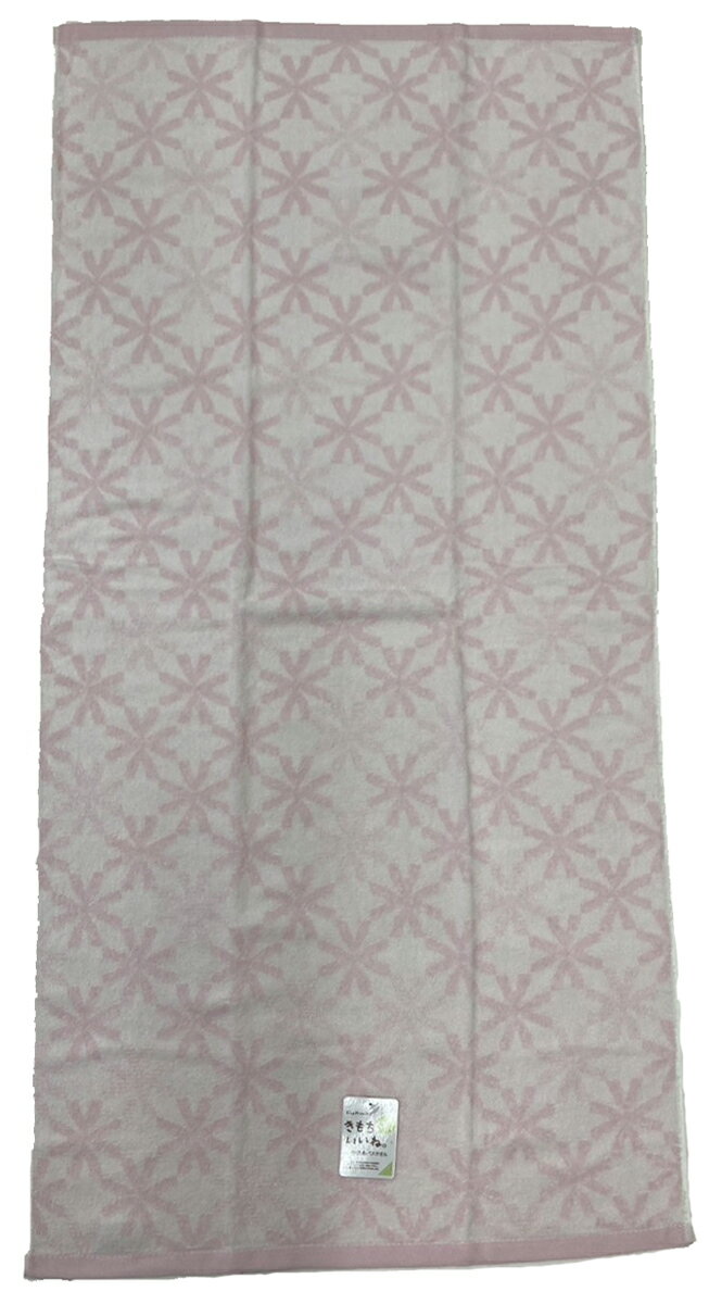 【返品種別A】□「返品種別」について詳しくはこちら□※洗濯ネットのご使用をおすすめします。・商品の特性上、色落ちや毛羽落ちしますので他のものと別にお洗い下さい。・塩素系漂白剤は使用しないで下さい。・柔軟剤をご使用になられますと、吸水性が悪くなりパイル糸が抜けやすくなるので、ご使用はお避け下さい。・洗濯後は放置することなく、すぐに干して下さい。・色・柄ものは摩擦などにより色移りすることがあります。◆素材・材質：綿100％。◆幾何学模様のお花柄が特徴です。◆無撚糸撚(よ)りのほとんどない糸のことをいいます。通常糸は綿の繊維を撚り合わせてできており、撚る回数で糸の質感や耐久性が決まってきます。無撚糸はその名の通り“撚りのかかっていない糸“なので綿本来のふっくらやわらかな風合いと、繊維と繊維の間に空気を含むので、抜群の吸水性と保湿性が特徴です。■ 仕 様 ■サイズ(約)：60×120×0.2cm素材・材質：綿100％[BM473502]林株式会社生活家電＞生活雑貨＞タオル＞バスタオル