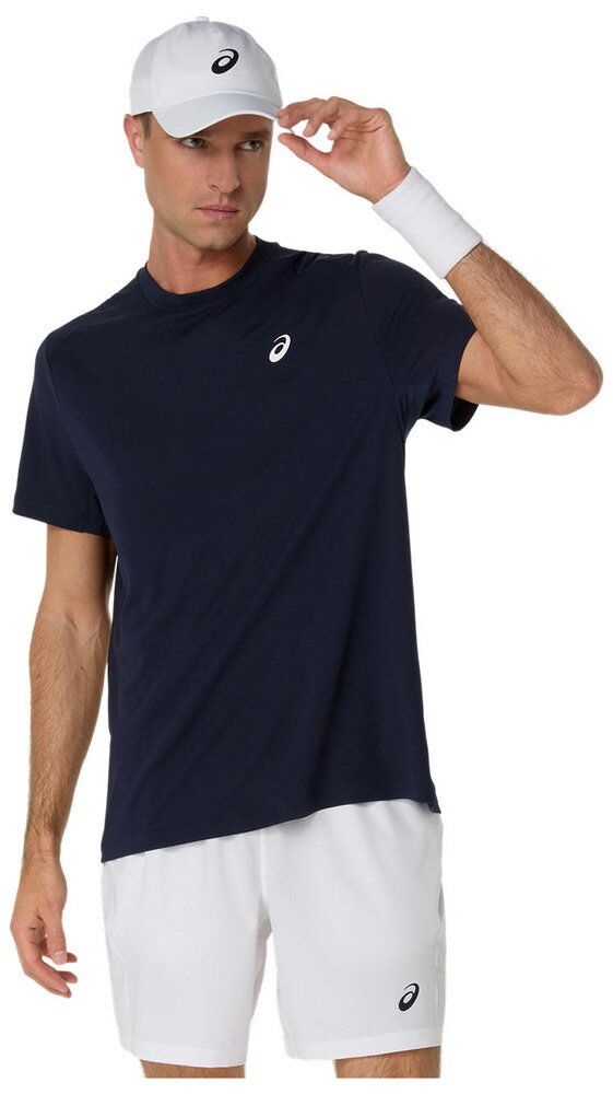 アシックス メンズ　半袖シャツ（ミッドナイト・サイズ：S） 2041A339-400-S asics