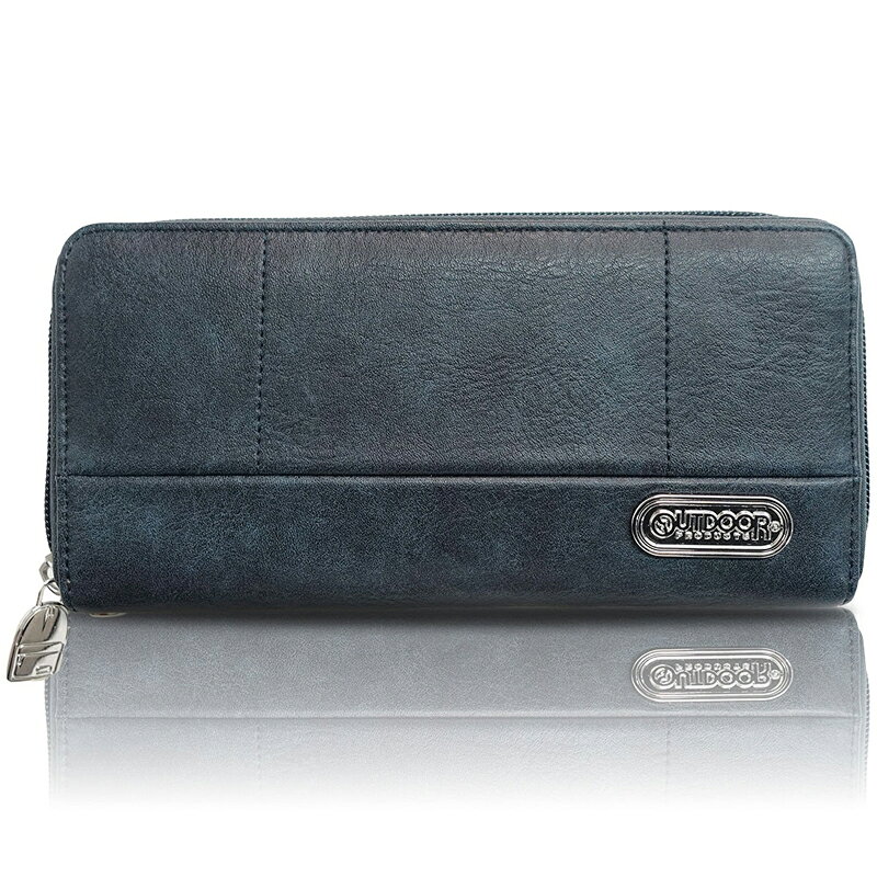 B, C, D, G, J, L, S, T, Z - OUTDOOR PRODUCTS ロゴプレート ステッチワーク R-ZIP長財布（ネイビー） 22469125-NVY アウトドアプロダクツ