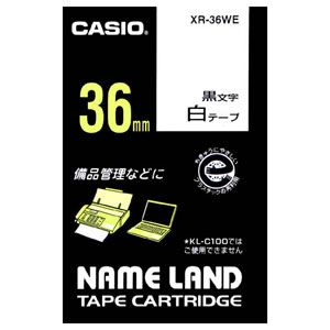 Casio （Nameland） - カシオ テープカートリッジ スタンダードテープ（36　幅/白テープ/黒文字） CASIO NAME LAND（ネームランド） XR-36WE