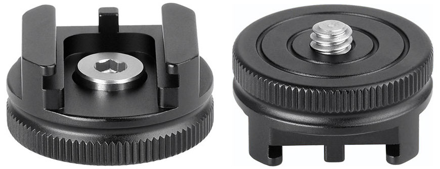 【返品種別A】□「返品種別」について詳しくはこちら□※画像は使用イメージです。本体、スマートフォンホルダー等は付属しておりません。◆FA-05 ホットシュー変換アダプタ Leofoto■　仕　様　■直径：29.5mm高さ：14mm取付ネジ：1/4インチ(細ネジ)重量：19.5g[FA05LEOFOTO]カメラ＞三脚・一脚＞ホルダー・アダプター