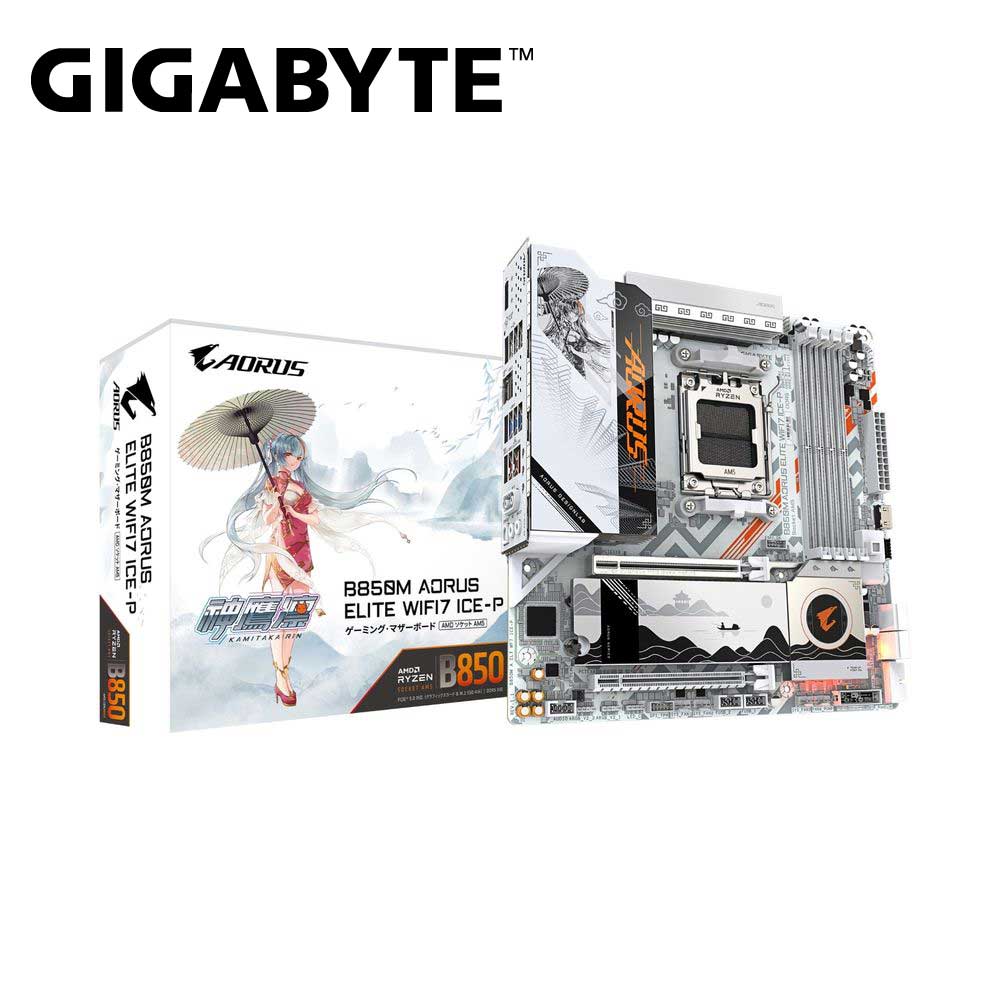 GIGABYTE｜ギガバイト GIGABYTE B850M AORUS ELITE WIFI7 ICE-P Micro-ATXマザーボード（ホワイト） 神..