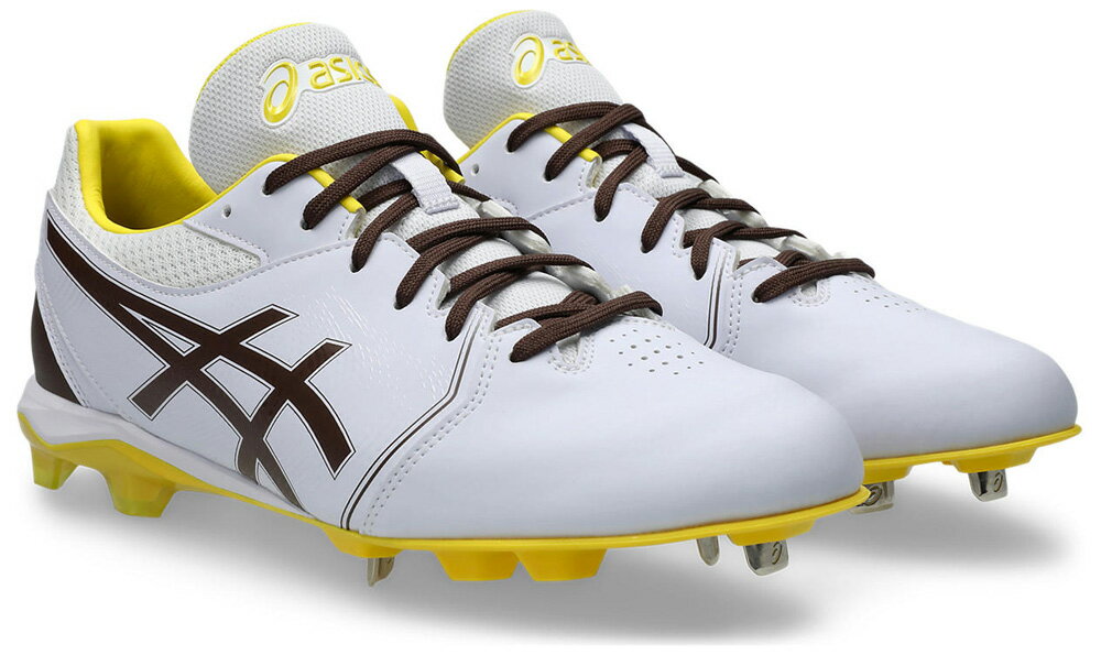 アシックス メンズ 野球 スパイク NEOCONNECT（WHITE/DARK BROWN・サイズ：25.0cm） 1123A054-105-25.0 asics