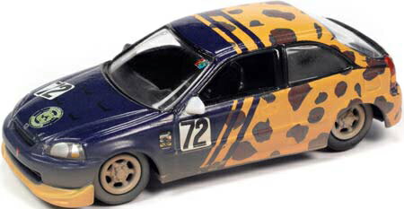 ミニカー JOHNNY LIGHTNING 1/64 1998 ホンダ シビック #72 パープル/イエロー(レモン24時間レース) (No.JLSP232A) 自動車 車 カー ダイキャスト