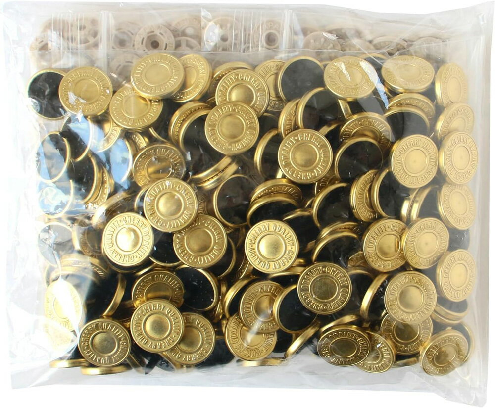 CHERRYLABEL サンメタルスナップ 両面メタル風 15mm イエローゴールド SMS15-1TYL-100