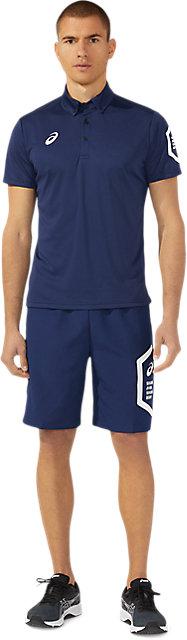 アシックス メンズ ドライ クロスハーフパンツ（ピーコート・サイズ：3XL） 2031E054-400-3XL TEAM　HE..