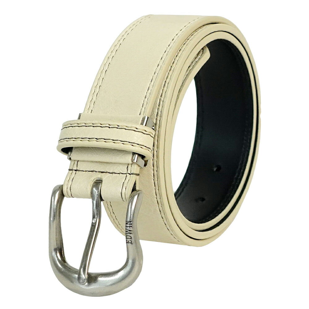 EDWIN 0111243V 35mm PU Wステッチベルト（オフホワイト） 22269329-OFF エドウィン